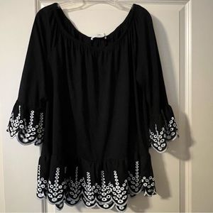 Black 3/4 Length Sleeve Shirt